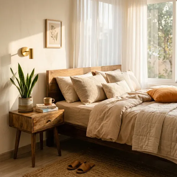 Cozy bedroom corner